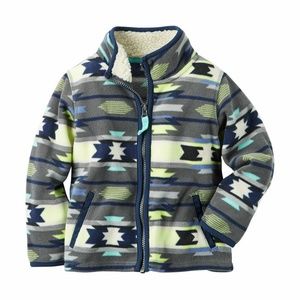 Carter's Aztec Pattern Fleece Jacket Size 3 mo.